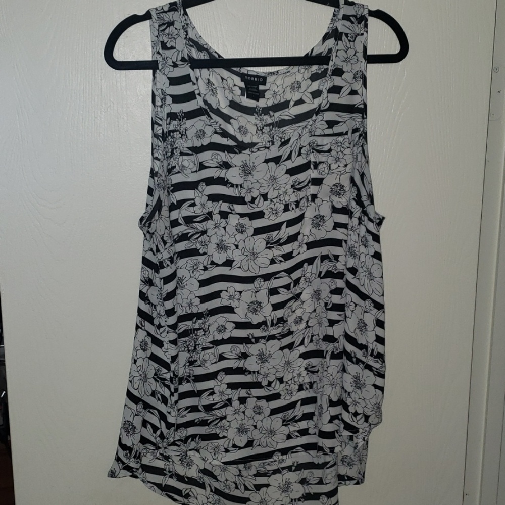 Torrid floral striped tank